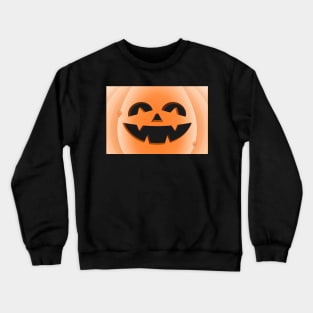 Halloween pumpkin cuqui in the foreground Crewneck Sweatshirt